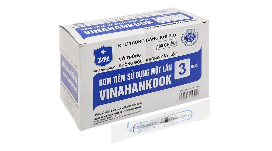 Bơm tiêm sử dụng một lần 3cc | Vinahankook Việt Nam - 25G x 1