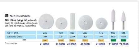 Mũi silicone đánh bóng sứ - NTI