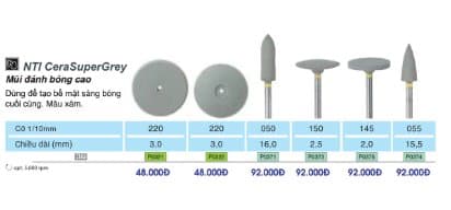 Mũi silicone đánh bóng sứ - NTI