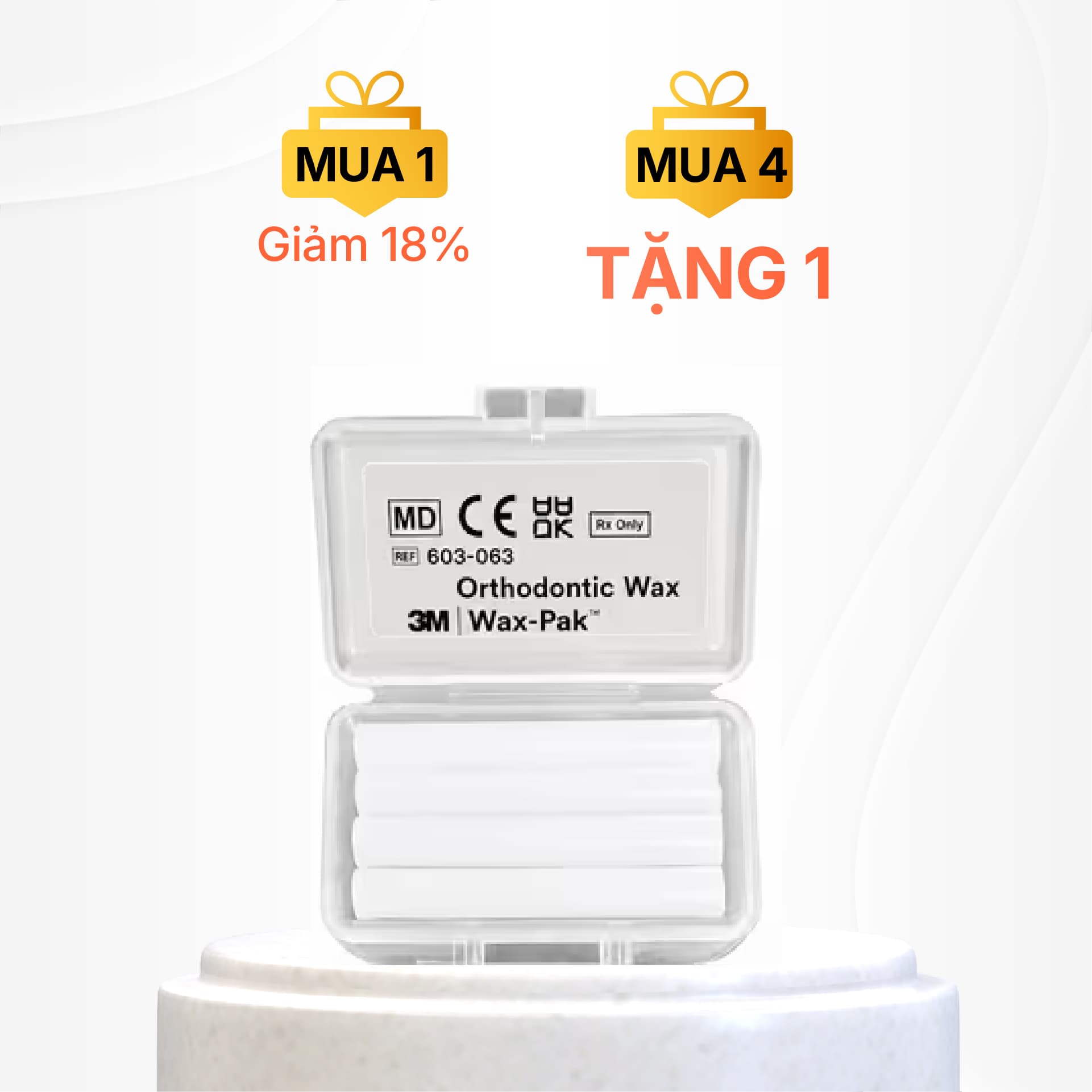 Sáp giảm đau chỉnh nha 3M UNITEK WAX PAK - HÀNG CHÍNH HÃNG