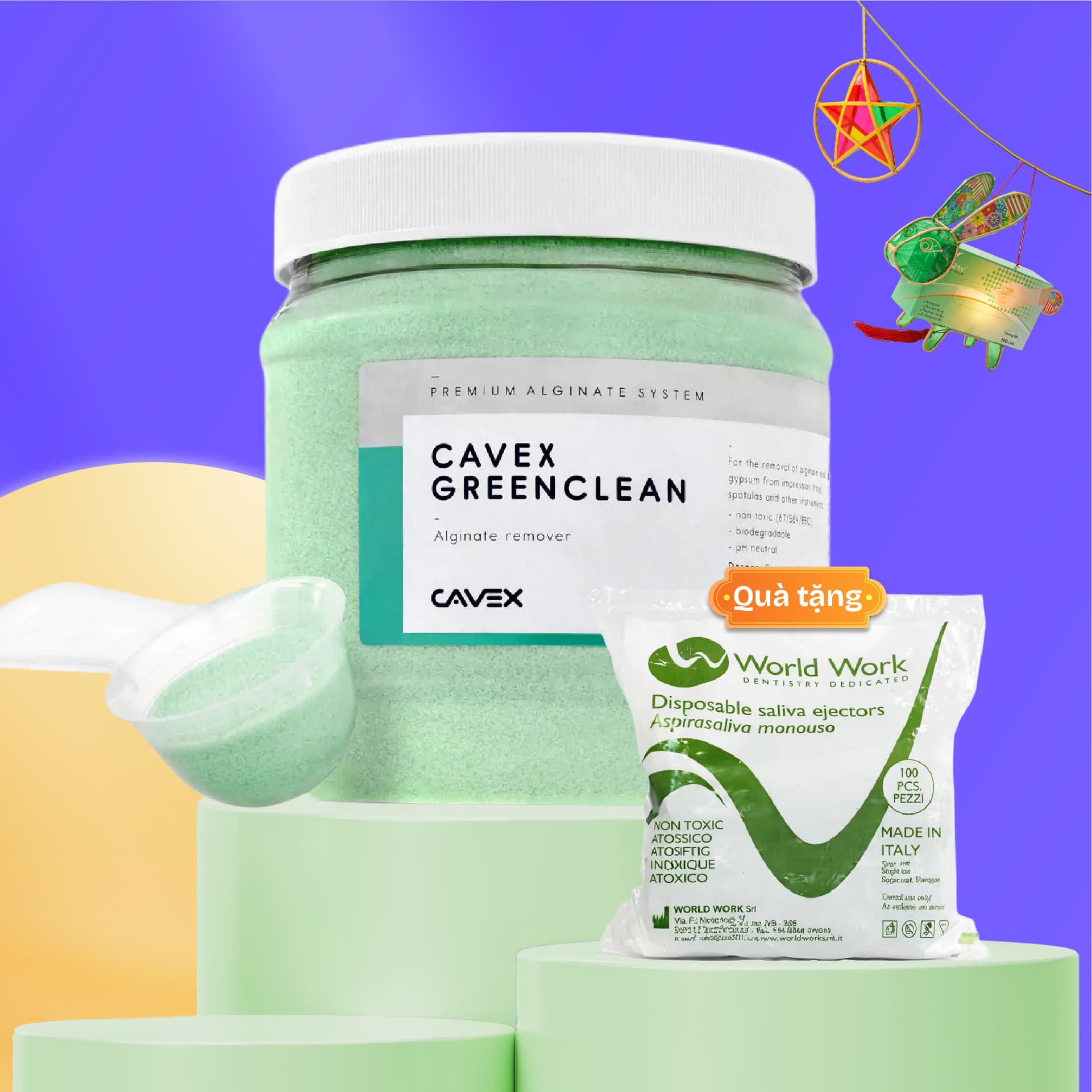 Bột làm sạch khay lấy dấu Green Clean | Cavex Hà Lan