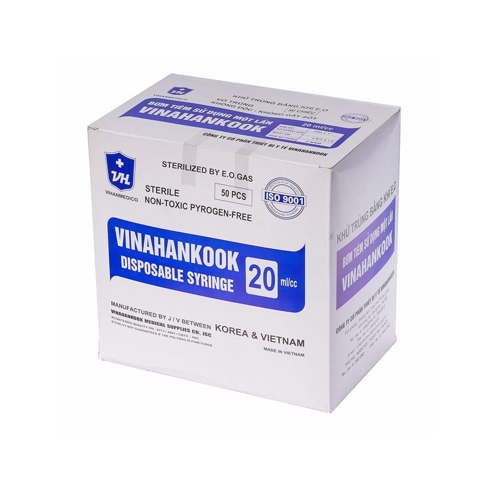 Bơm tiêm sử dụng một lần 20cc | Vinahankook Việt Nam