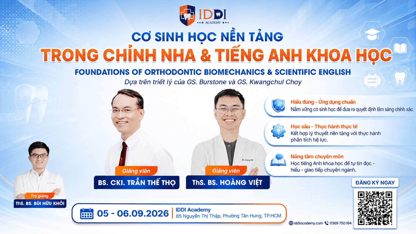 SINH CƠ HỌC NỀN TẢNG TRONG CHỈNH NHA & TIẾNG ANH KHOA INTERNATIONAL
