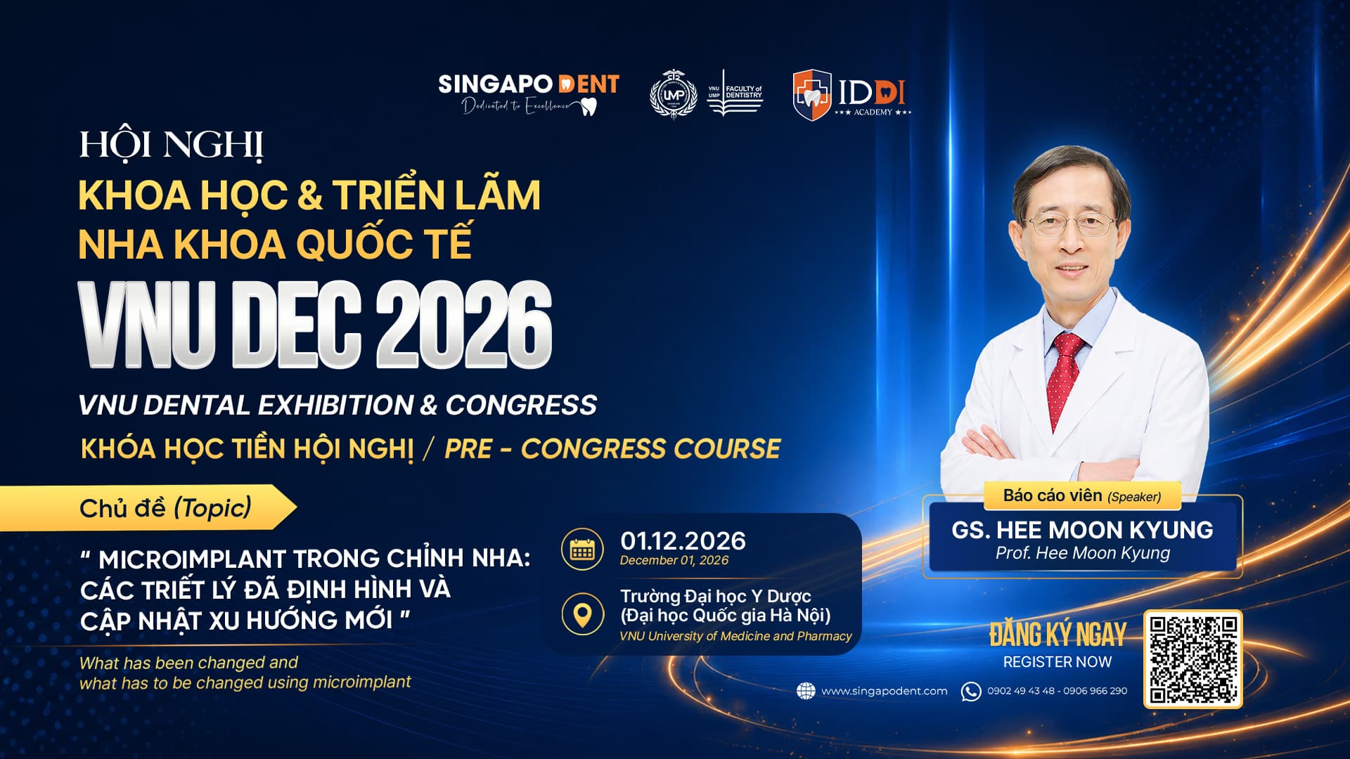 HỘI NGHỊ KHOA HỌC & TRIỂN LÃM NHA KHOA QUỐC TẾ VNU DEC 2026