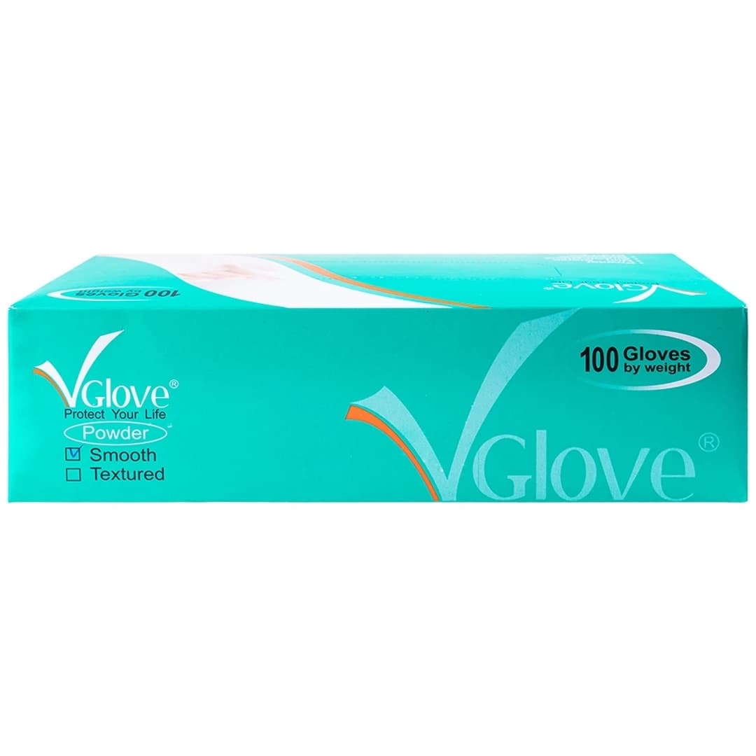 Găng tay cao su có bột Vglove Khải Hoàn - HÀNG CHÍNH HÃNG