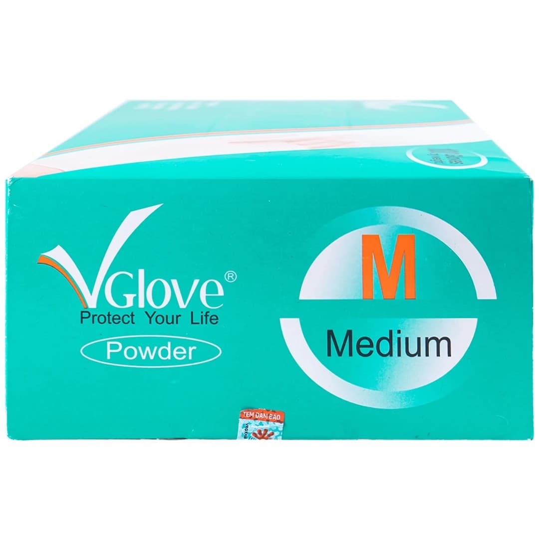 Găng tay cao su có bột Vglove Khải Hoàn - HÀNG CHÍNH HÃNG