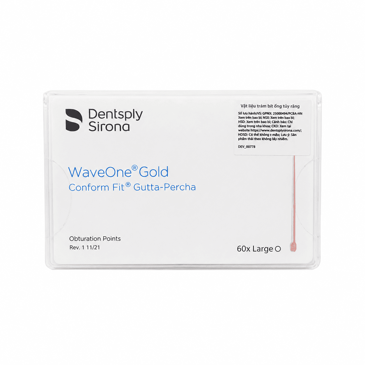 Côn chính nội nha WAVEONE GOLD CONFOM FIT GUTTA-PERCHA POINTS Maillefer Dentsply Mỹ