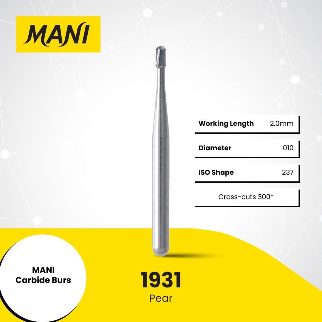 Mũi cắt cầu mão Mani Carbide Burs | Mani Nhật Bản