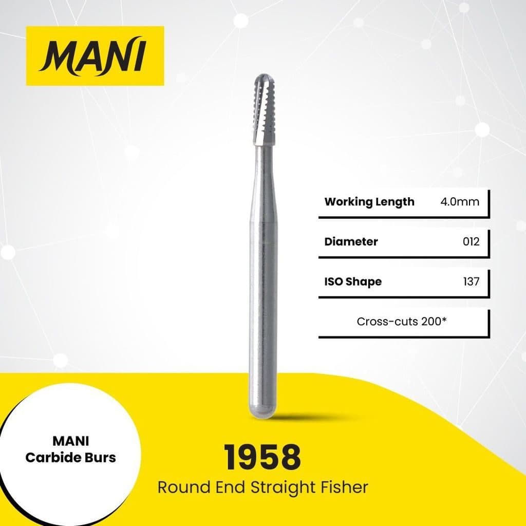 Mũi cắt cầu mão Mani Carbide Burs | Mani Nhật Bản