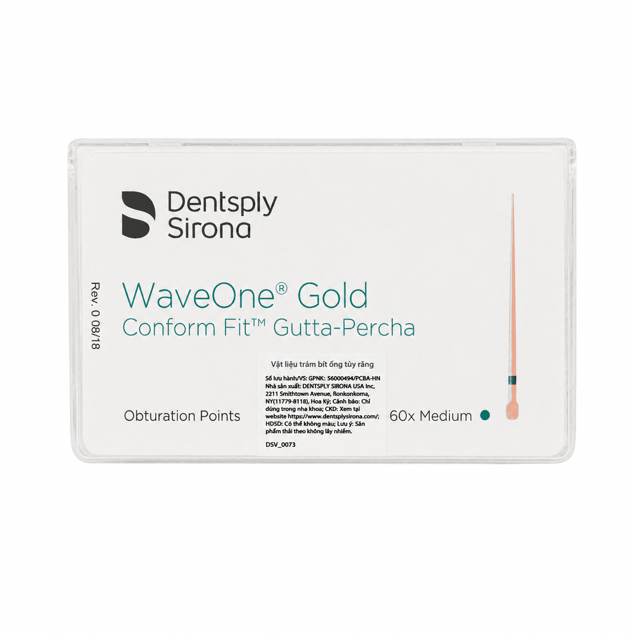 Côn chính nội nha WAVEONE GOLD CONFOM FIT GUTTA-PERCHA POINTS Maillefer Dentsply Mỹ