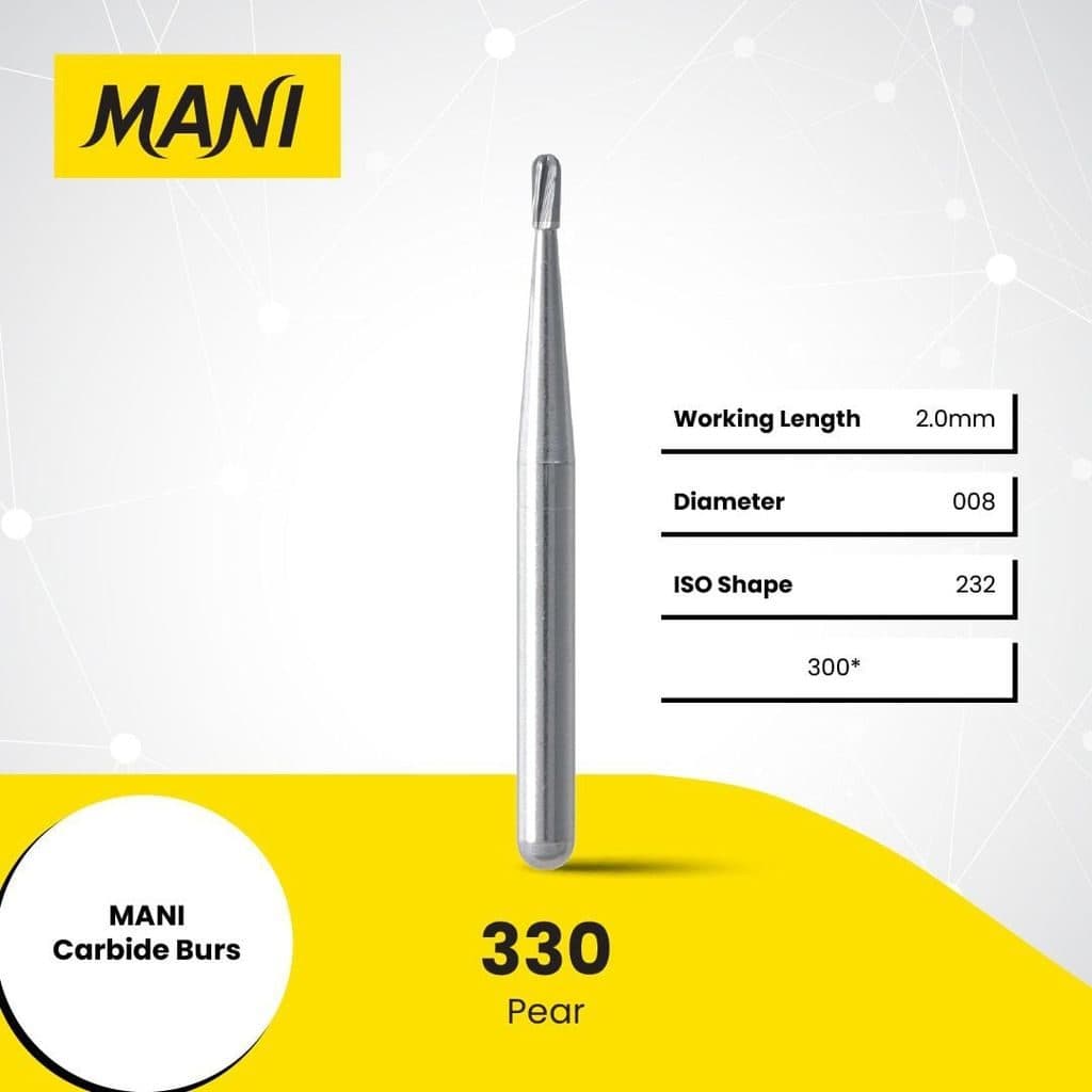 Mũi cắt cầu mão Mani Carbide Burs | Mani Nhật Bản