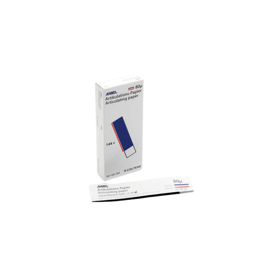 Giấy cắn 2 mặt màu xanh đỏ dày 80μ - Articulating Hanel Coltene