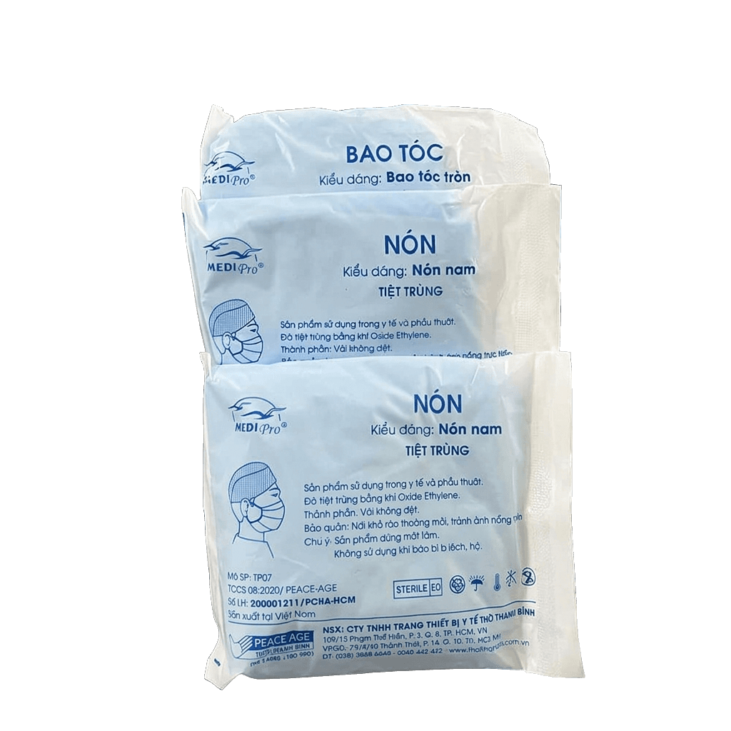 Bao tóc nam tiệt trùng phẫu thuật MediPro (Gói 100 cái) | Thời Thanh Bình Việt Nam