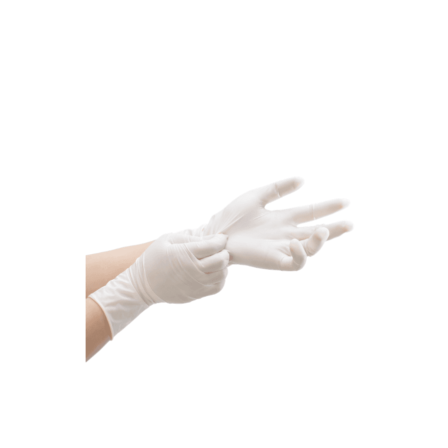 Găng tay cao su không bột Vglove Khải Hoàn - Hộp xanh