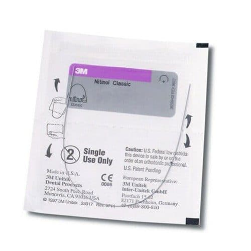 Dây cung chỉnh nha 3M UNITEK™ NITINOL CLASSIC 012 - 012 Hàm dưới / Sợi lẻ