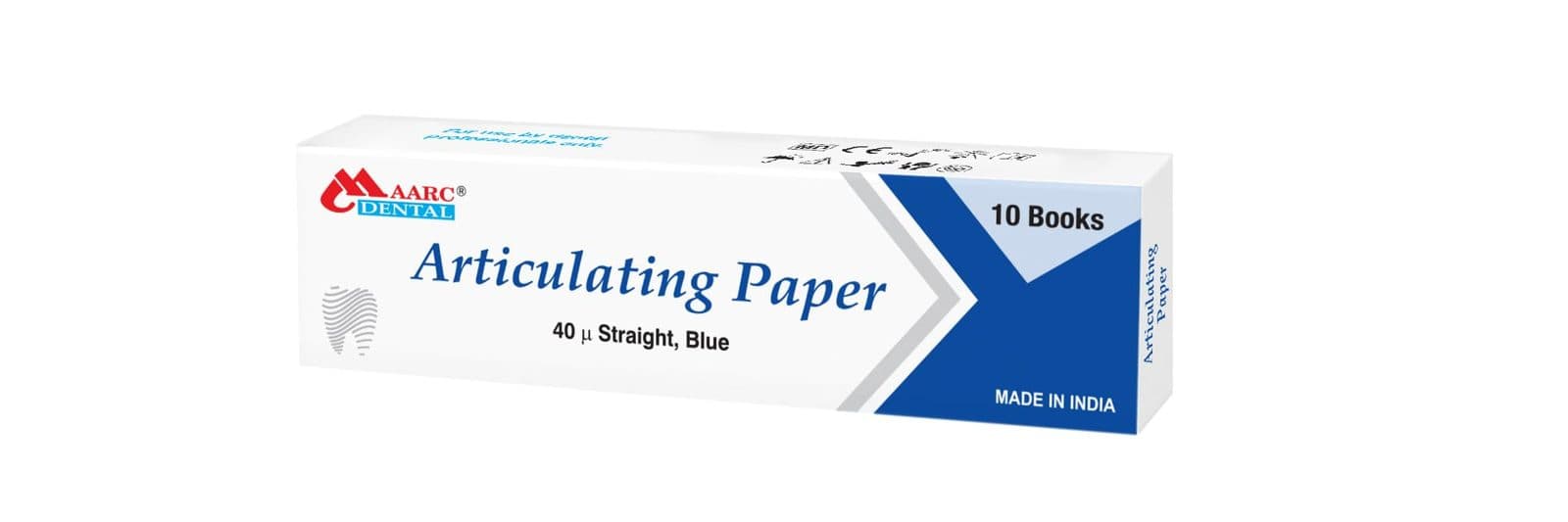 Giấy cắn 1 mặt xanh 40μ - Articularting Paper | Maarc Ấn Độ