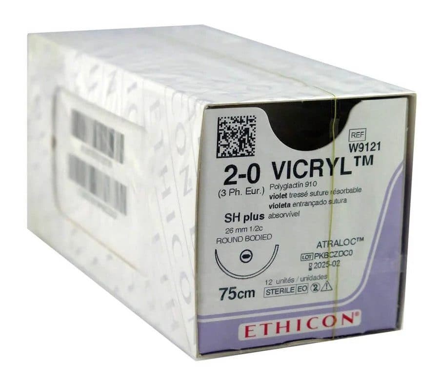 Chỉ khâu phẫu thuật tự tiêu Vicryl ETHICON | Johnson and Johnson Mỹ - Tép / 4/0