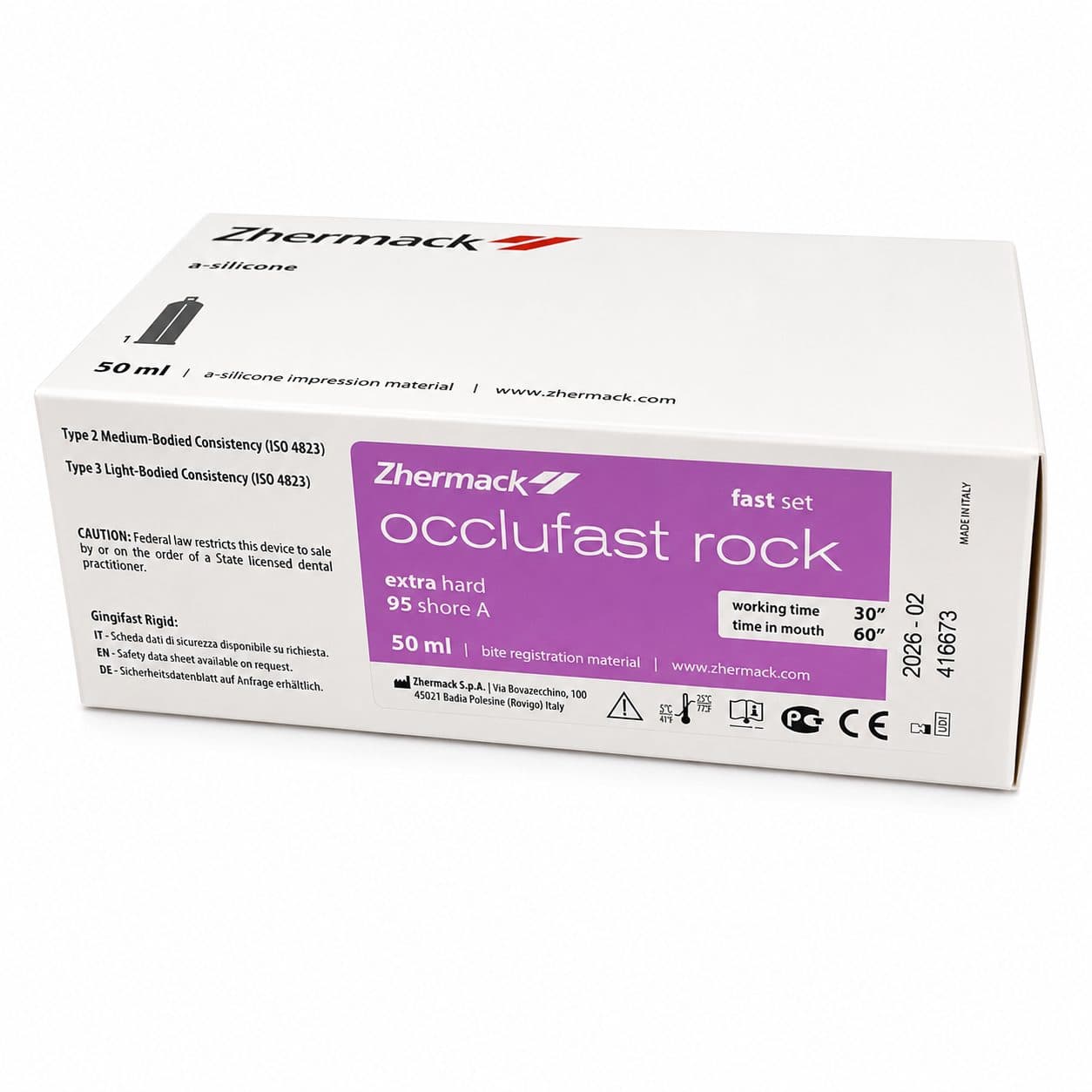 Cao su lấy dấu khớp cắn Zhermack - Occlufast Rock