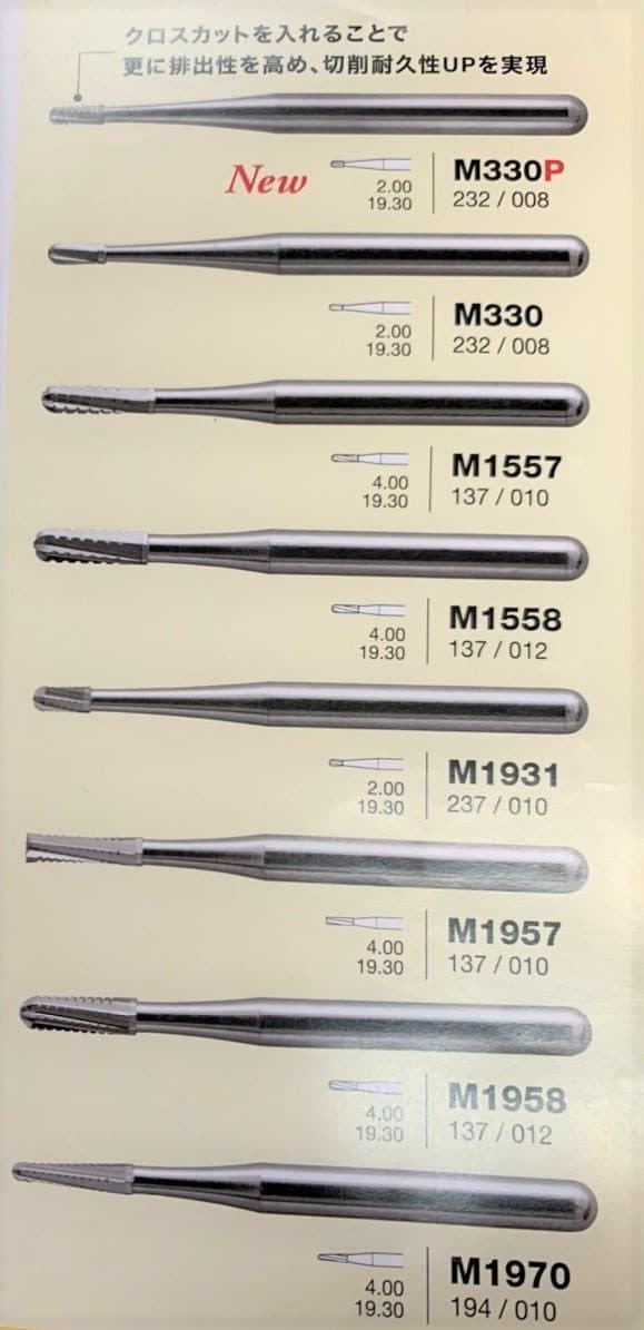Mũi cắt cầu mão Mani Carbide Burs | Mani Nhật Bản