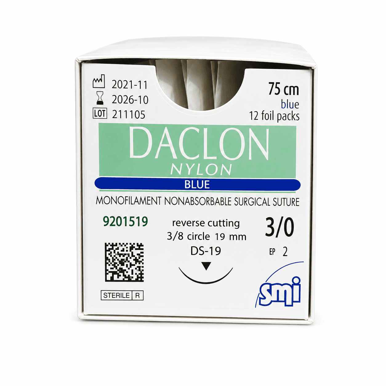Chỉ khâu nylon không tiêu Polymide - Daclon Nylon - SMI