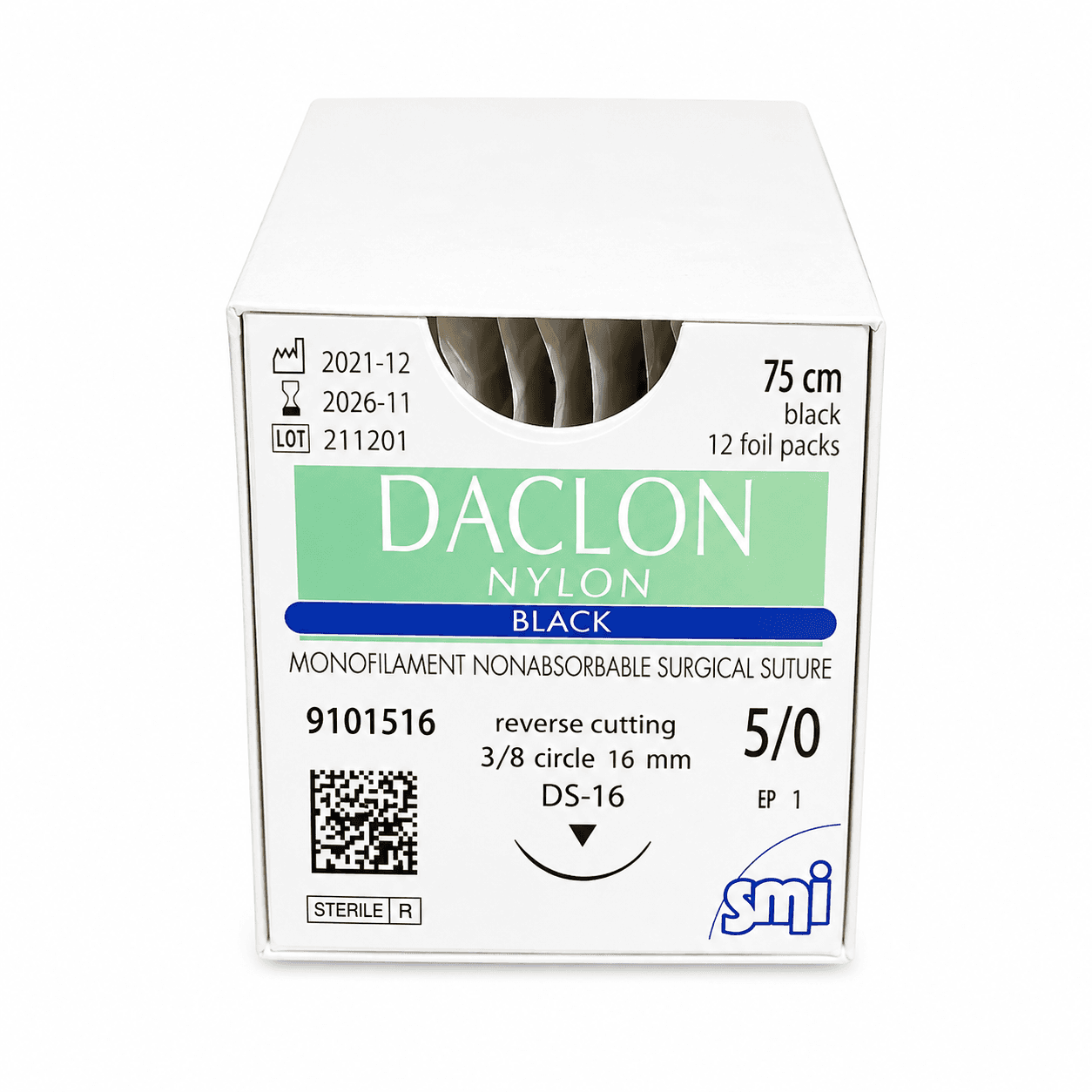 Chỉ khâu nylon không tiêu Polymide - Daclon Nylon - SMI