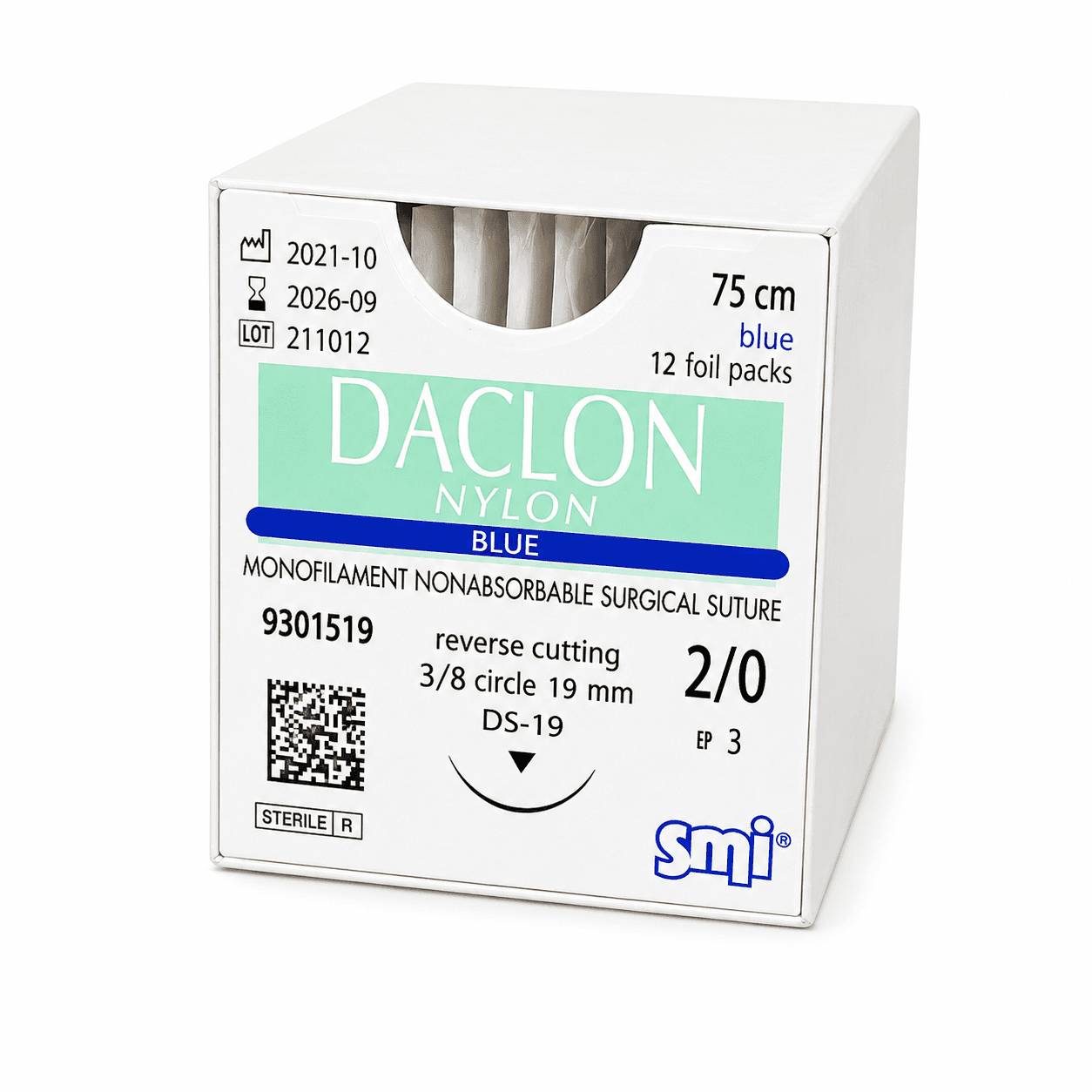 Chỉ khâu nylon không tiêu Polymide - Daclon Nylon - SMI