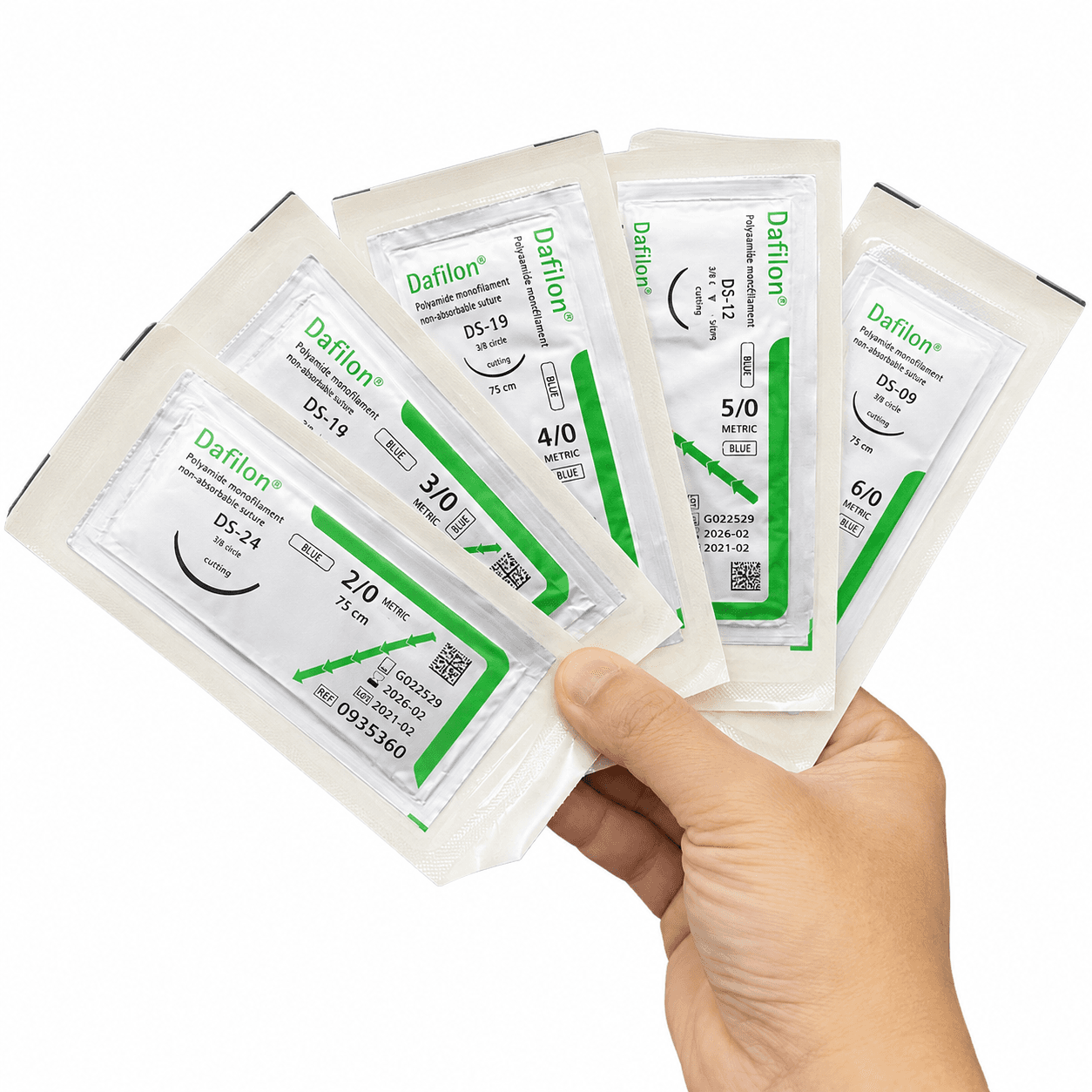 Chỉ khâu phẫu thuật không tiêu Dafilon bbraun kim tam giác 3/8C
