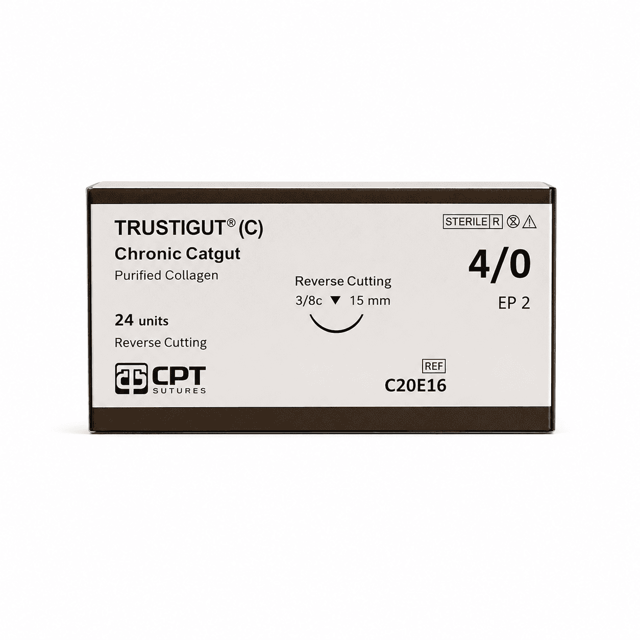Chỉ khâu phẫu thuật tự tiêu CPT Trustigut Chromic Catgut