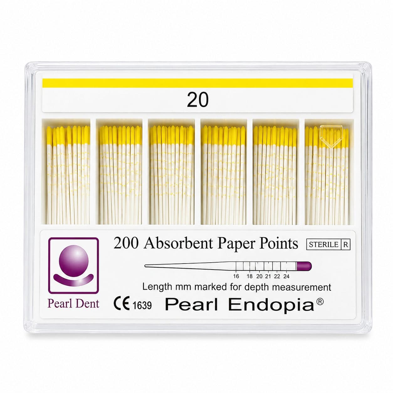 Côn giấy nội nha có vạch chia Paper Points Pearl Dent