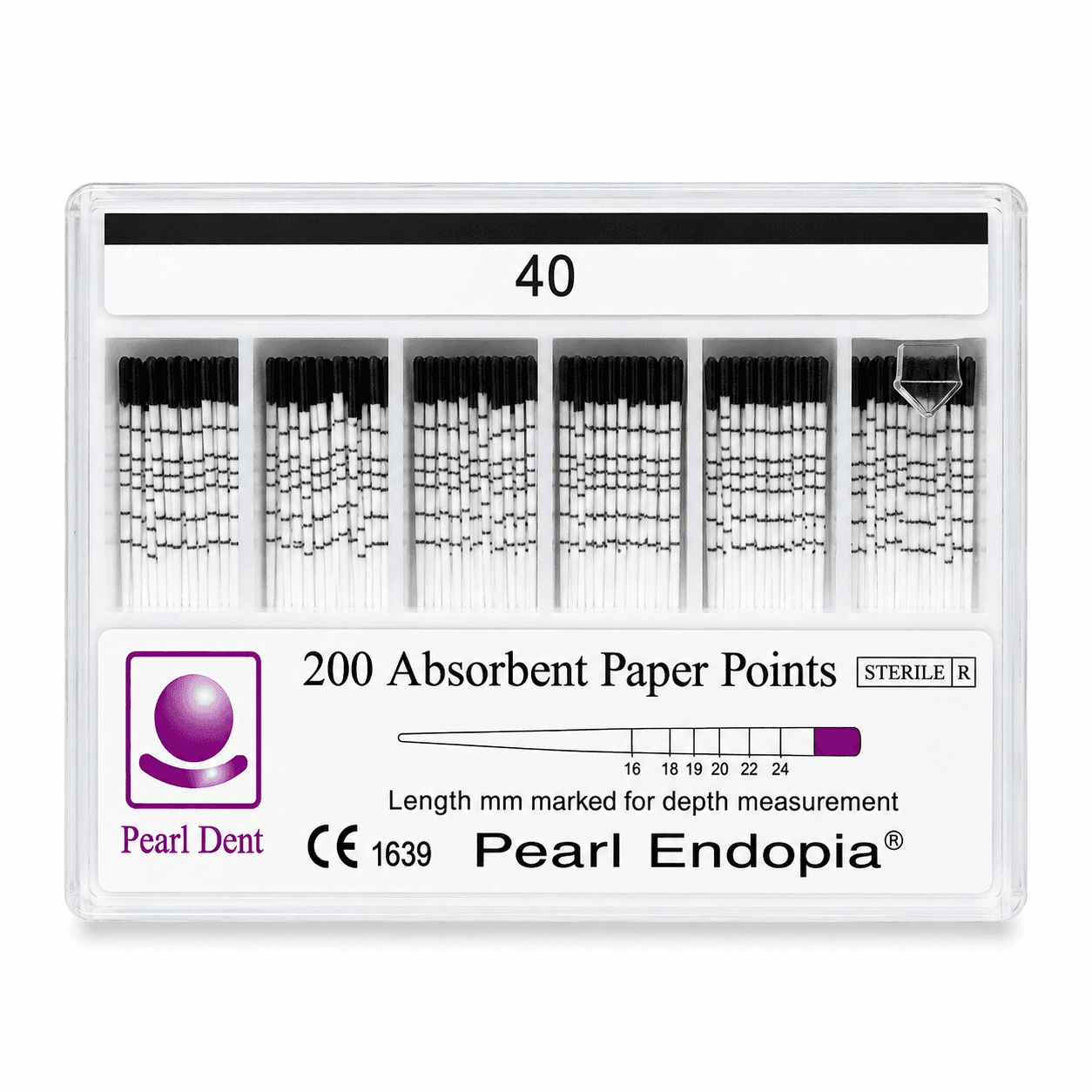 Côn giấy nội nha có vạch chia Paper Points Pearl Dent