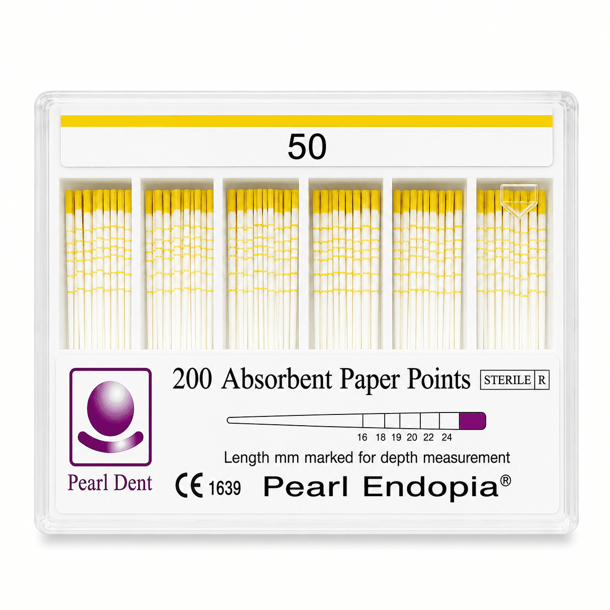 Côn giấy nội nha có vạch chia Paper Points Pearl Dent