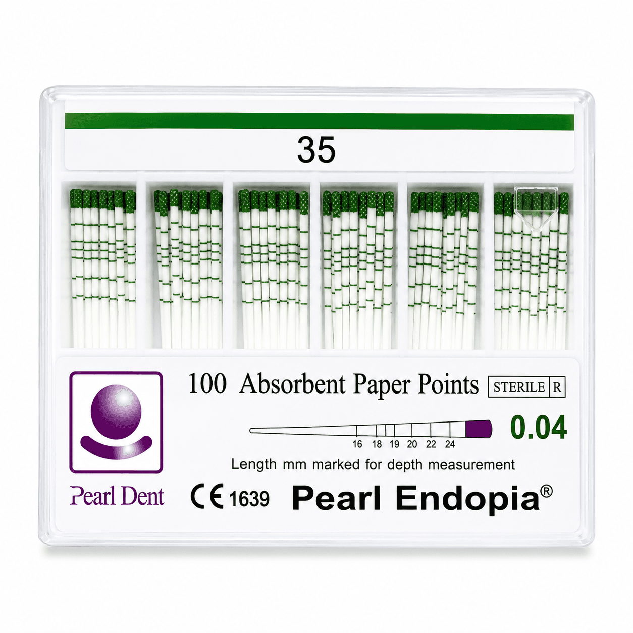 Côn giấy nội nha độ thun 0.4 và 0.6 cho trâm máy Pearl Dent