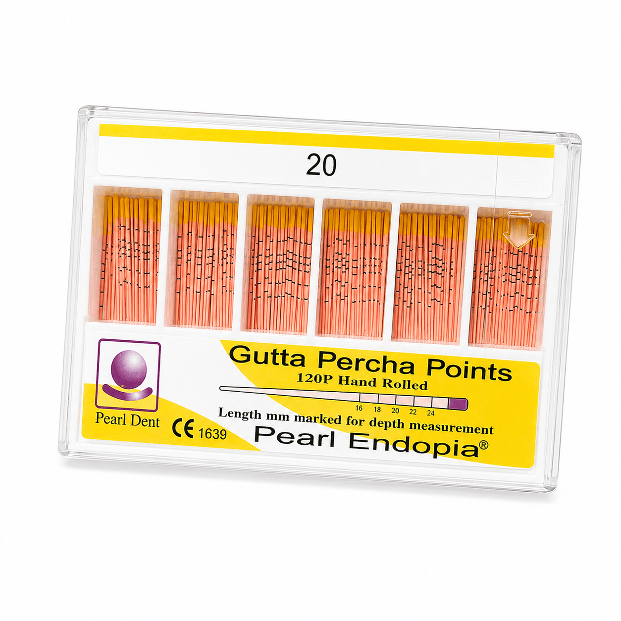 Côn gutta nội nha Percha Points có vạch chia Pearl Dent