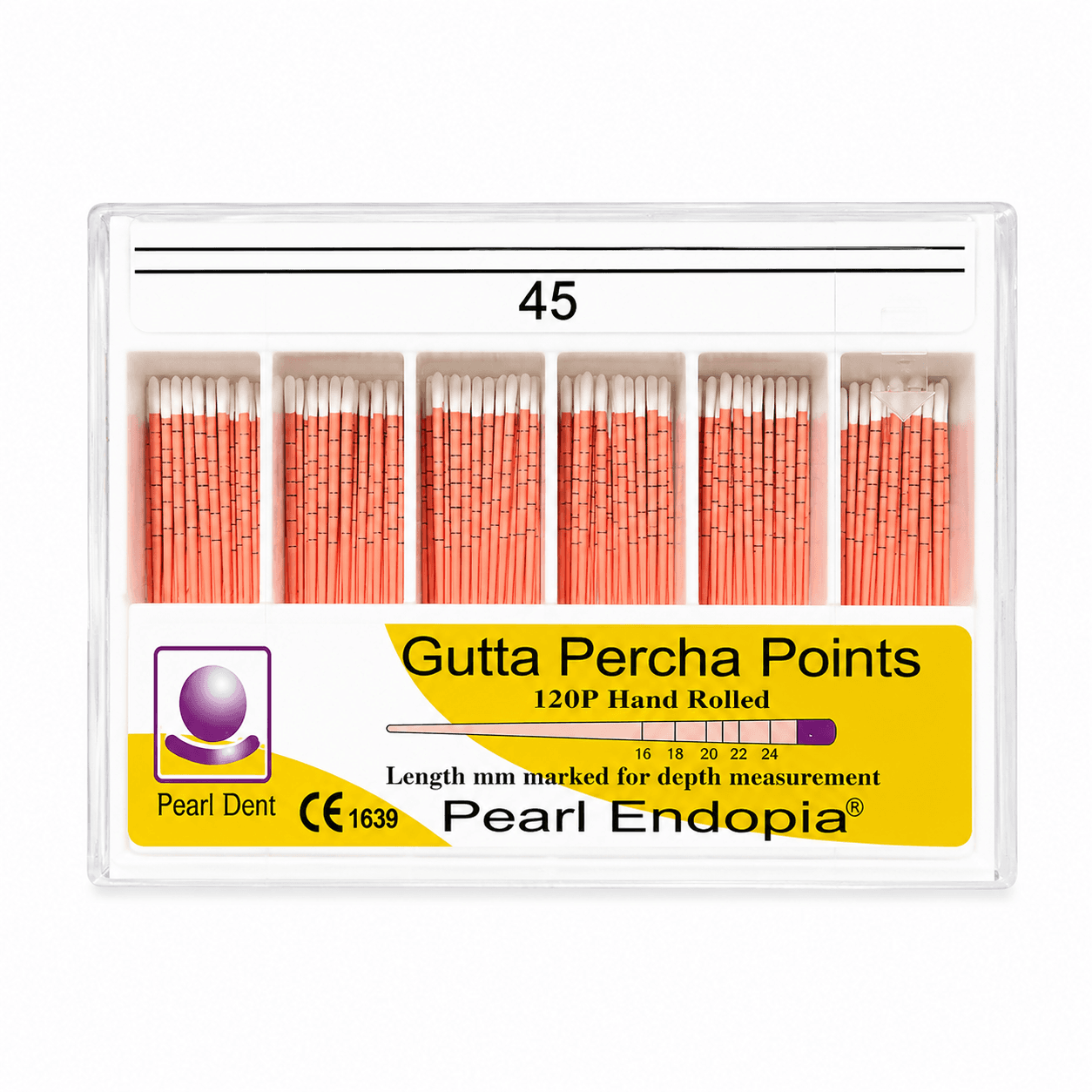 Côn gutta nội nha Percha Points có vạch chia Pearl Dent
