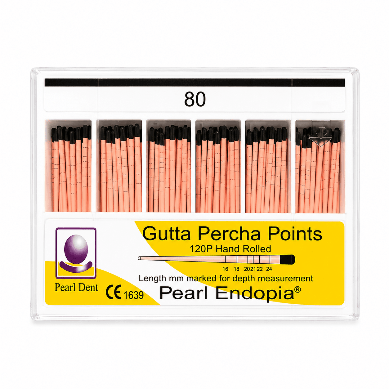 Côn gutta nội nha Percha Points có vạch chia Pearl Dent