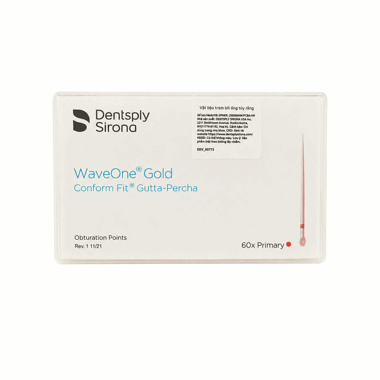Côn chính nội nha WAVEONE GOLD CONFOM FIT GUTTA-PERCHA POINTS Maillefer Dentsply Mỹ