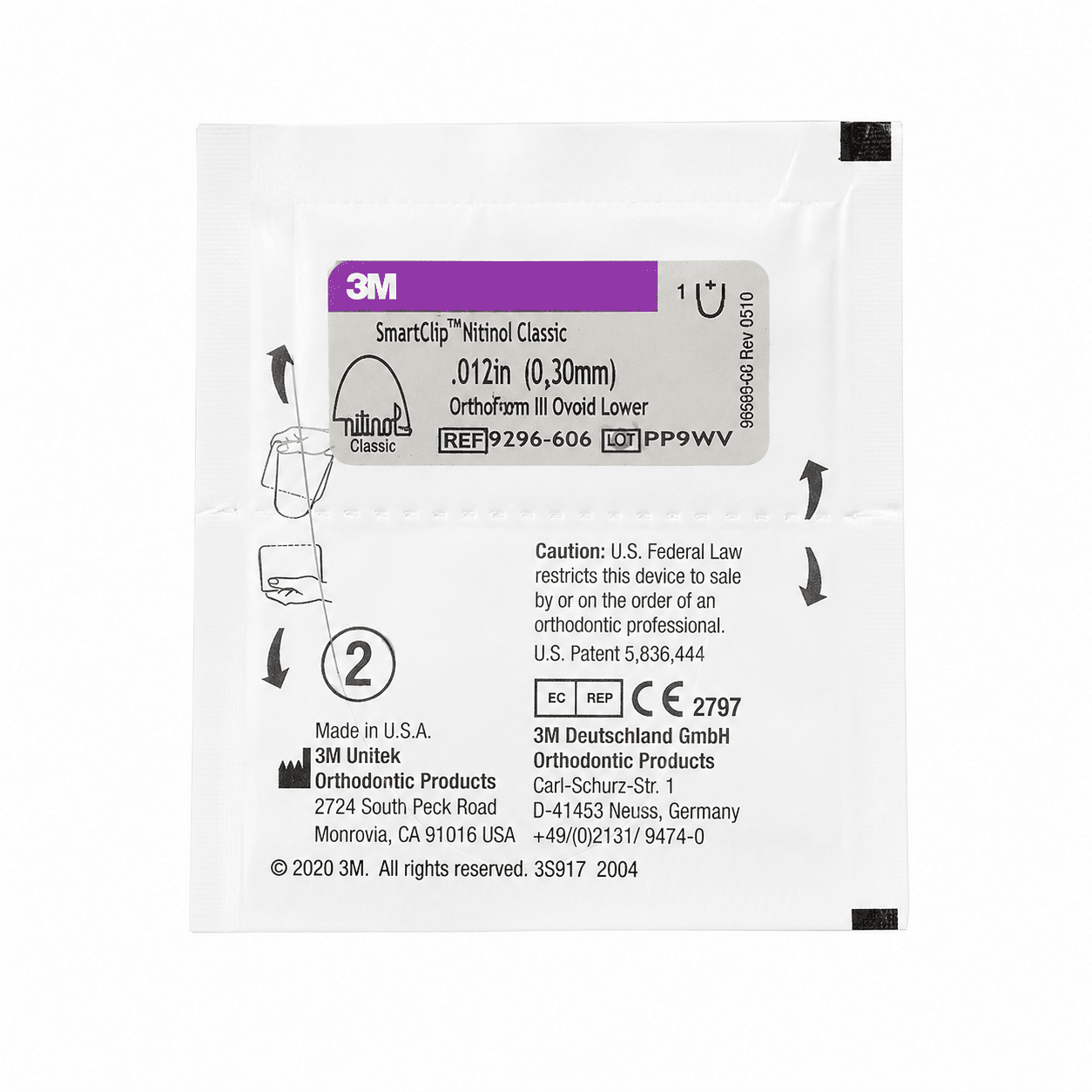 Dây cung chỉnh nha 3M Smartclip CL 012 hai hàm Nitinol Classic