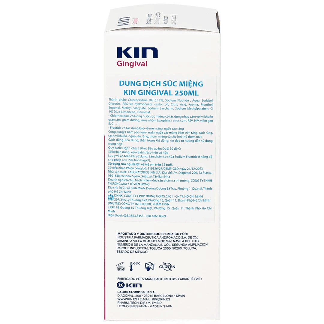 Nước súc miệng KIN Gingival ngừa viêm nướu | KIN Tây Ban Nha