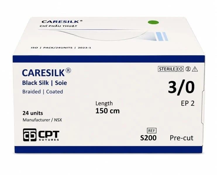 Chỉ phẫu thuật Caresilk không kim dài 150cm | CPT MEDICAL