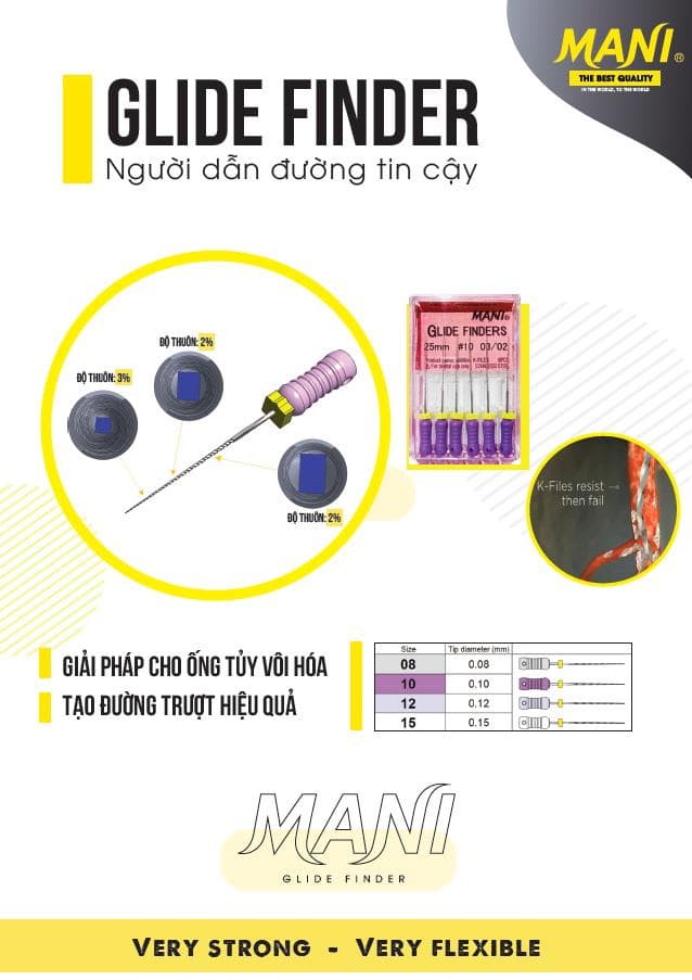 File tạo đường trượt ống tủy hiệu quả Glide Finder Mani Nhật Bản