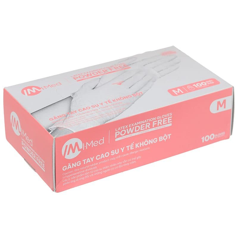 Găng tay cao su y tế Latex không bột 4.8G | I-Med Thái Lan