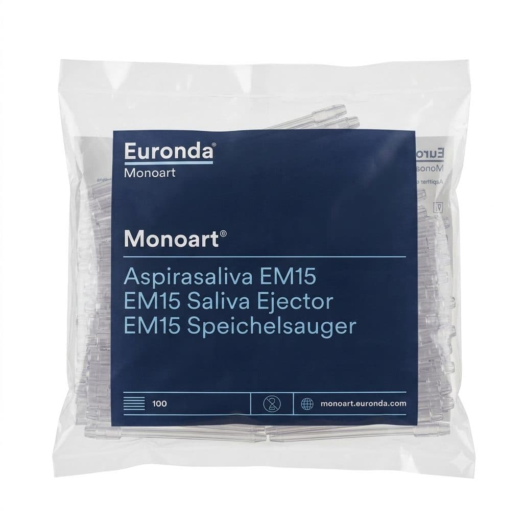 Ống hút nước bọt nha khoa Euronda Monoart Ý - Trắng