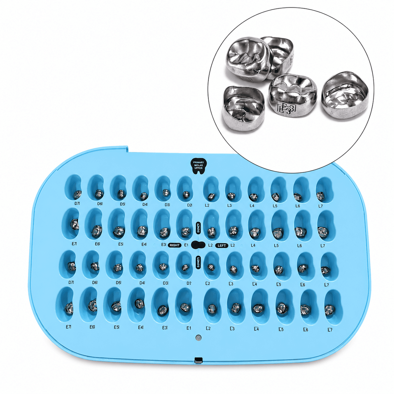 Mão răng sữa trẻ em màu silver DENTAL KIDS CROWN