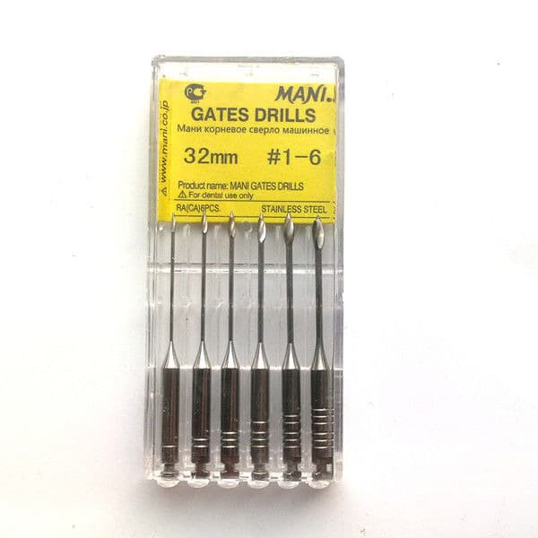 Mũi Gates Drills Hộp 6 cây Mani Nhật Bản