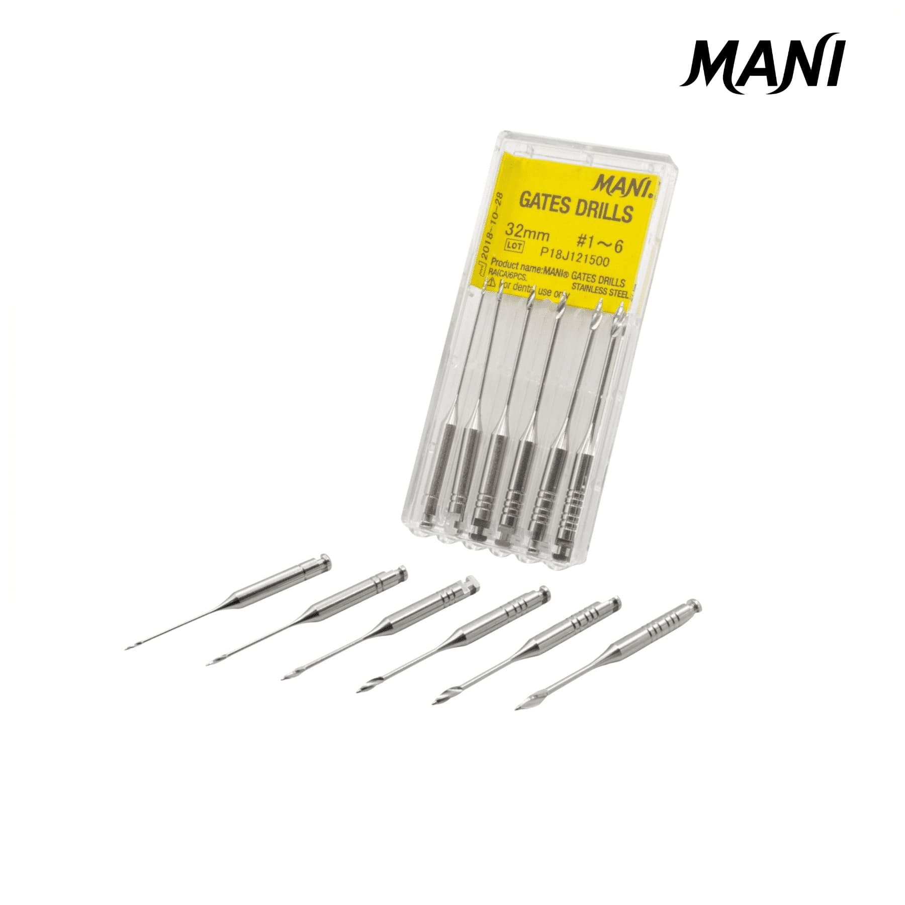 Mũi Gates Drills Hộp 6 cây Mani Nhật Bản