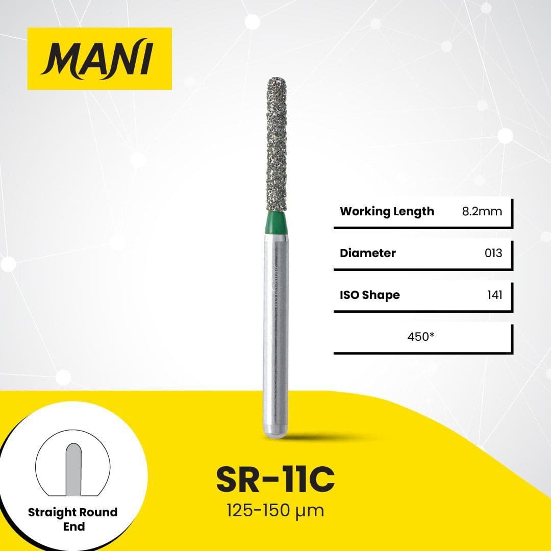 Mũi khoan kim cương Mani trụ đầu tròn SR-11 | Mani Nhật Bản