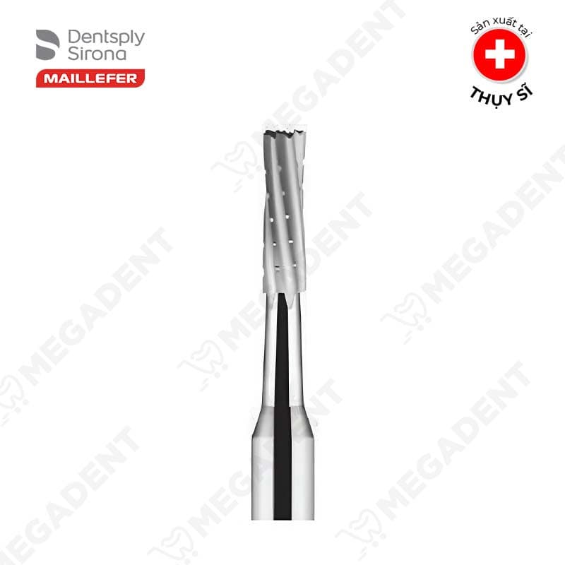 Mũi khoan thép hình trục Carbide Bur Cavity Cylinder Square Dentsply Mỹ