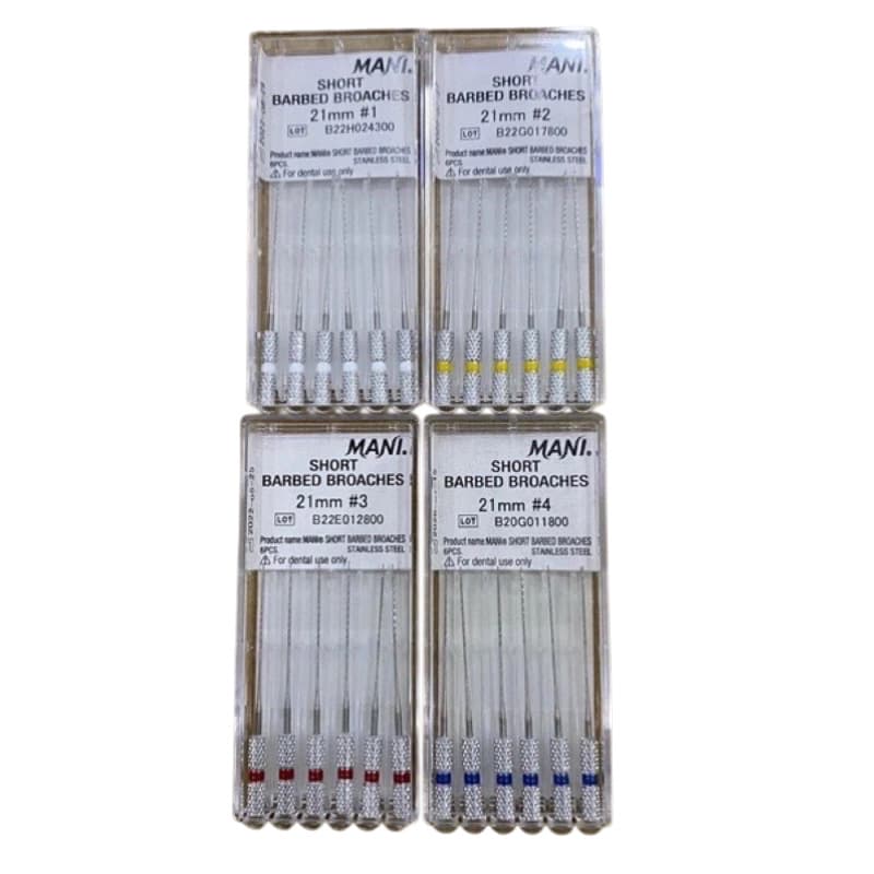 Trâm gai lấy tuỷ răng Short Barbed Broaches | Mani Nhật Bản
