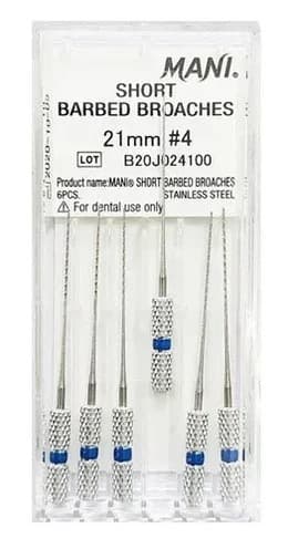 Trâm gai lấy tuỷ răng Short Barbed Broaches | Mani Nhật Bản