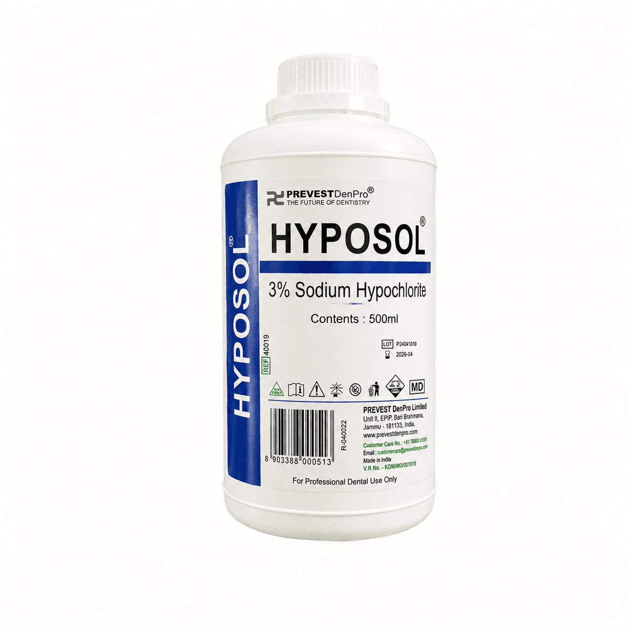 Nước bơm rửa ống tuỷ Hyposol 3% Sodium Hypochlorite - Prevest